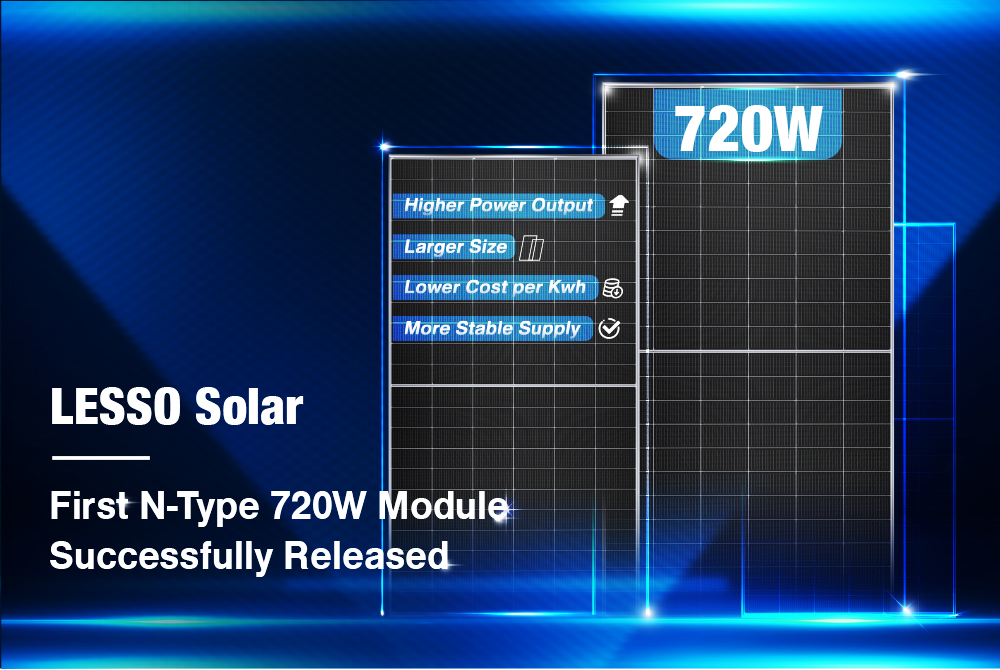 LESSO Solar First N-Type 720W Module Successfully Released